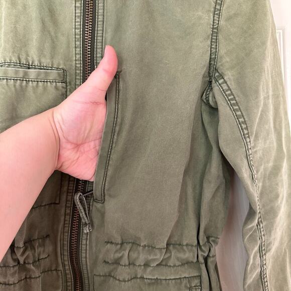 Madewell Fleet Jacket Size XS Olive Green Military Style Full Zip Army Utility - Picture 7 of 10